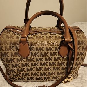 michael kors bedford large duffle satchel bag
